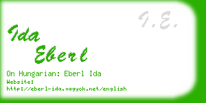 ida eberl business card